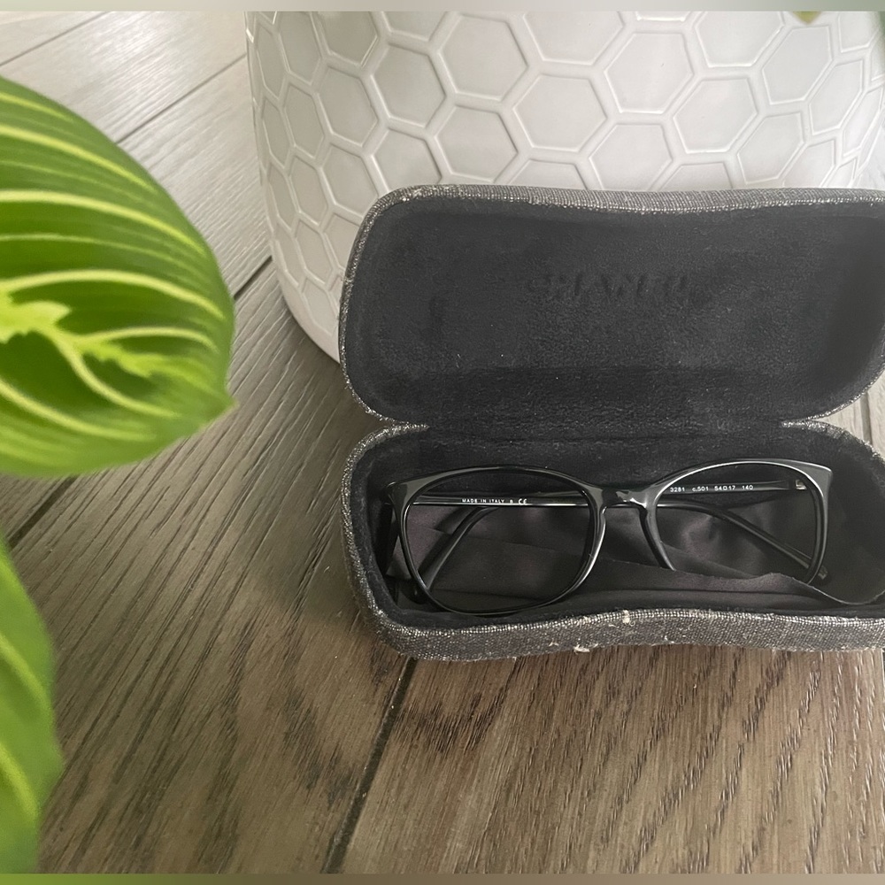 Chanel 3281 polished black eyeglass frames